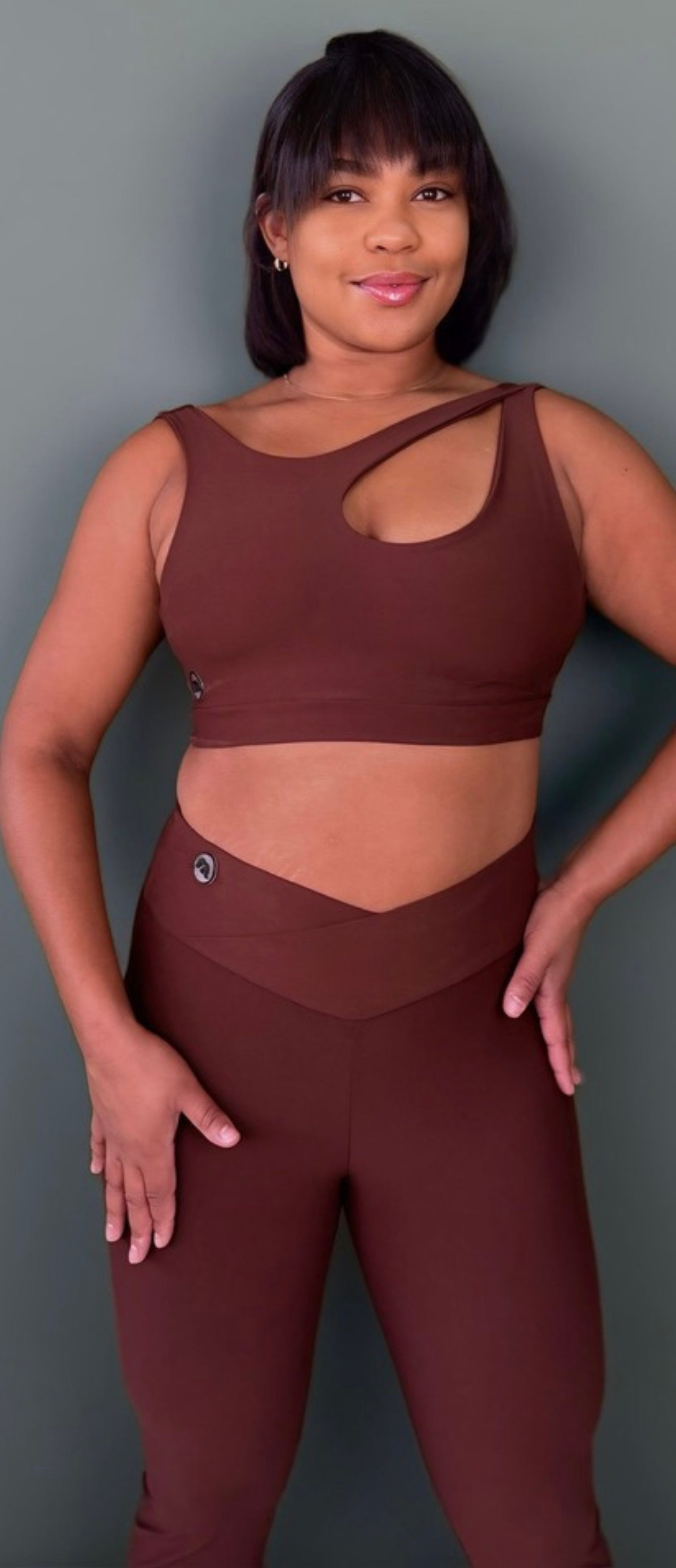 Legging cos cruzado flare + top Melina